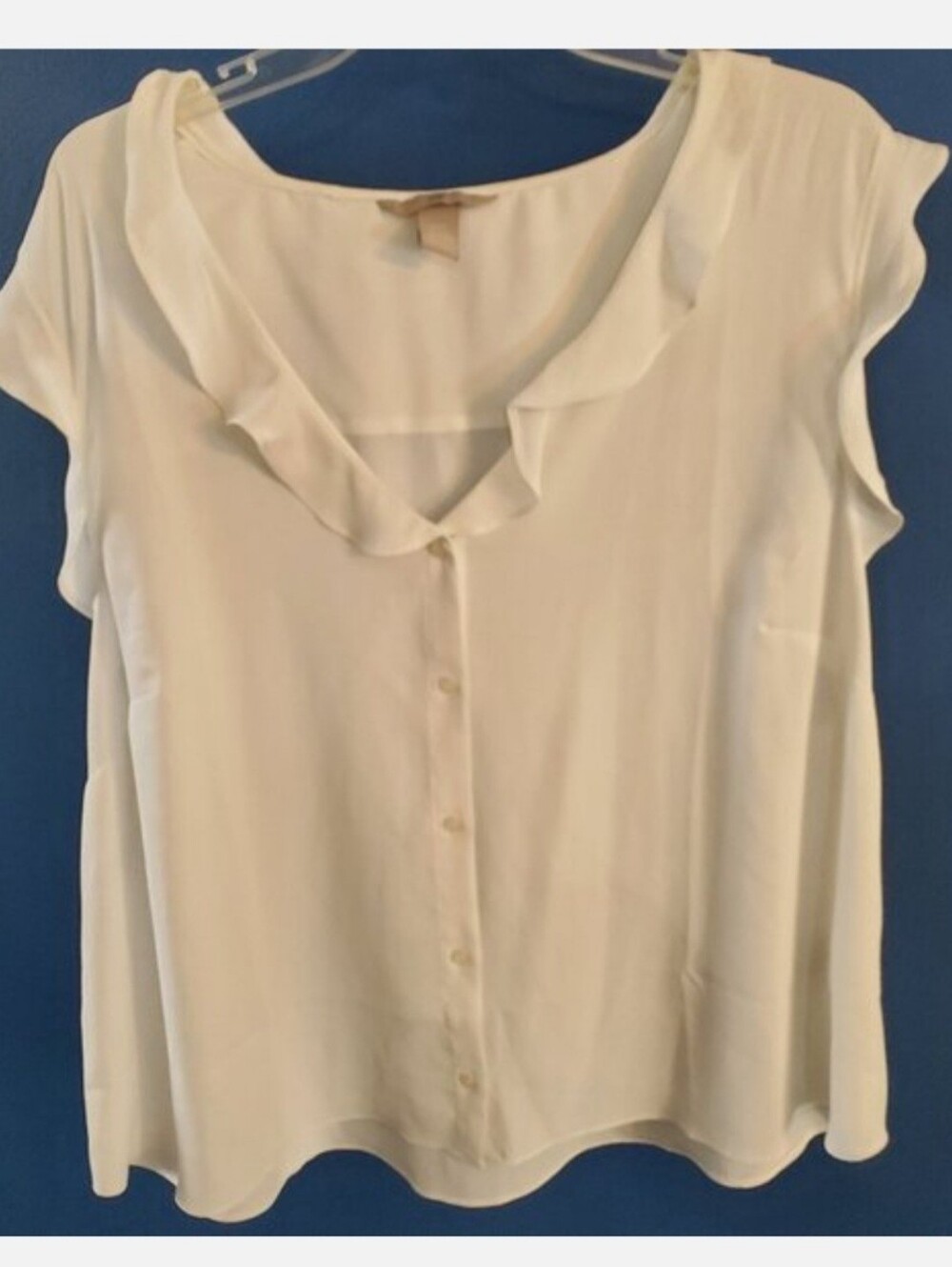 H&M White V-neck Sleeveless Blouse Top size XXL - Picture 11 of 11